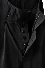 画像をギャラリービューアに読み込む, KLASICA SABRON(NW) WIDE TAPERED TROUSERS / TRI MIX HIGH DENSITY PLAIN (BLACK)