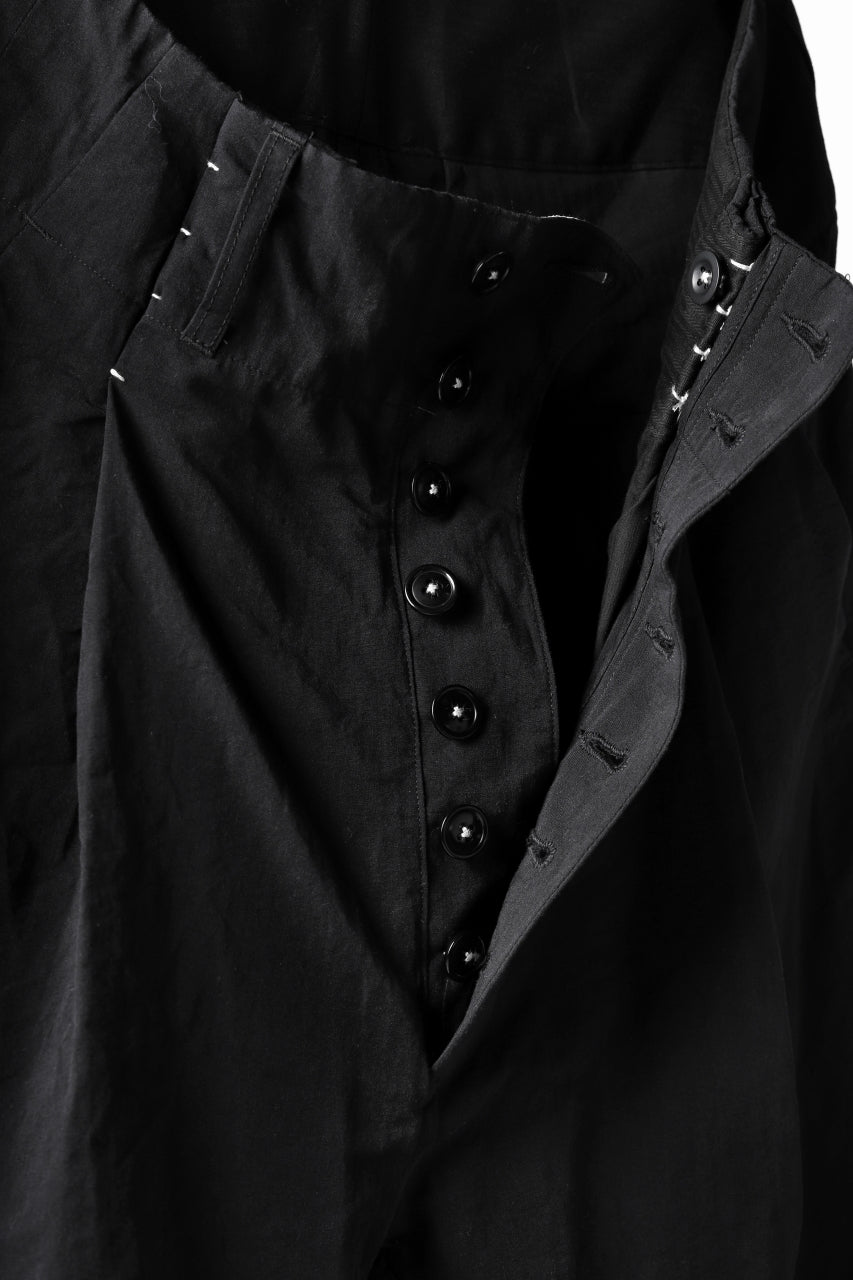 画像をギャラリービューアに読み込む, KLASICA SABRON(NW) WIDE TAPERED TROUSERS / TRI MIX HIGH DENSITY PLAIN (BLACK)