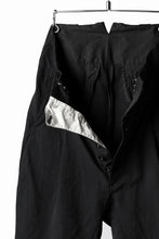画像をギャラリービューアに読み込む, KLASICA SABRON(NW) WIDE TAPERED TROUSERS / TRI MIX HIGH DENSITY PLAIN (BLACK)