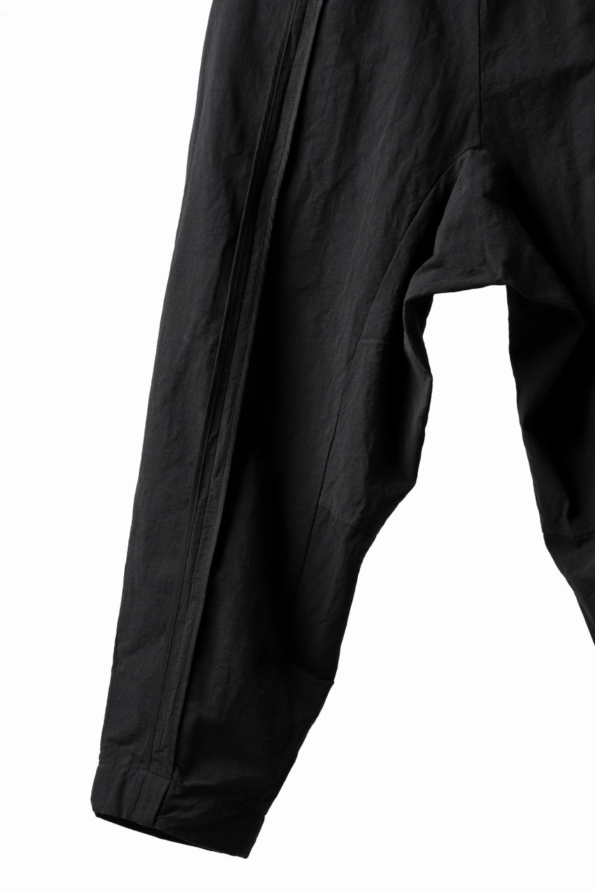 画像をギャラリービューアに読み込む, KLASICA SABRON(NW) WIDE TAPERED TROUSERS / TRI MIX HIGH DENSITY PLAIN (BLACK)