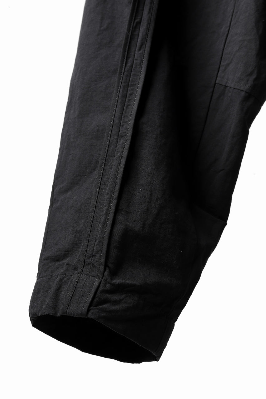 画像をギャラリービューアに読み込む, KLASICA SABRON(NW) WIDE TAPERED TROUSERS / TRI MIX HIGH DENSITY PLAIN (BLACK)