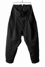 画像をギャラリービューアに読み込む, KLASICA SABRON(NW) WIDE TAPERED TROUSERS / TRI MIX HIGH DENSITY PLAIN (BLACK)
