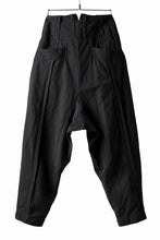 画像をギャラリービューアに読み込む, KLASICA SABRON(NW) WIDE TAPERED TROUSERS / TRI MIX HIGH DENSITY PLAIN (BLACK)