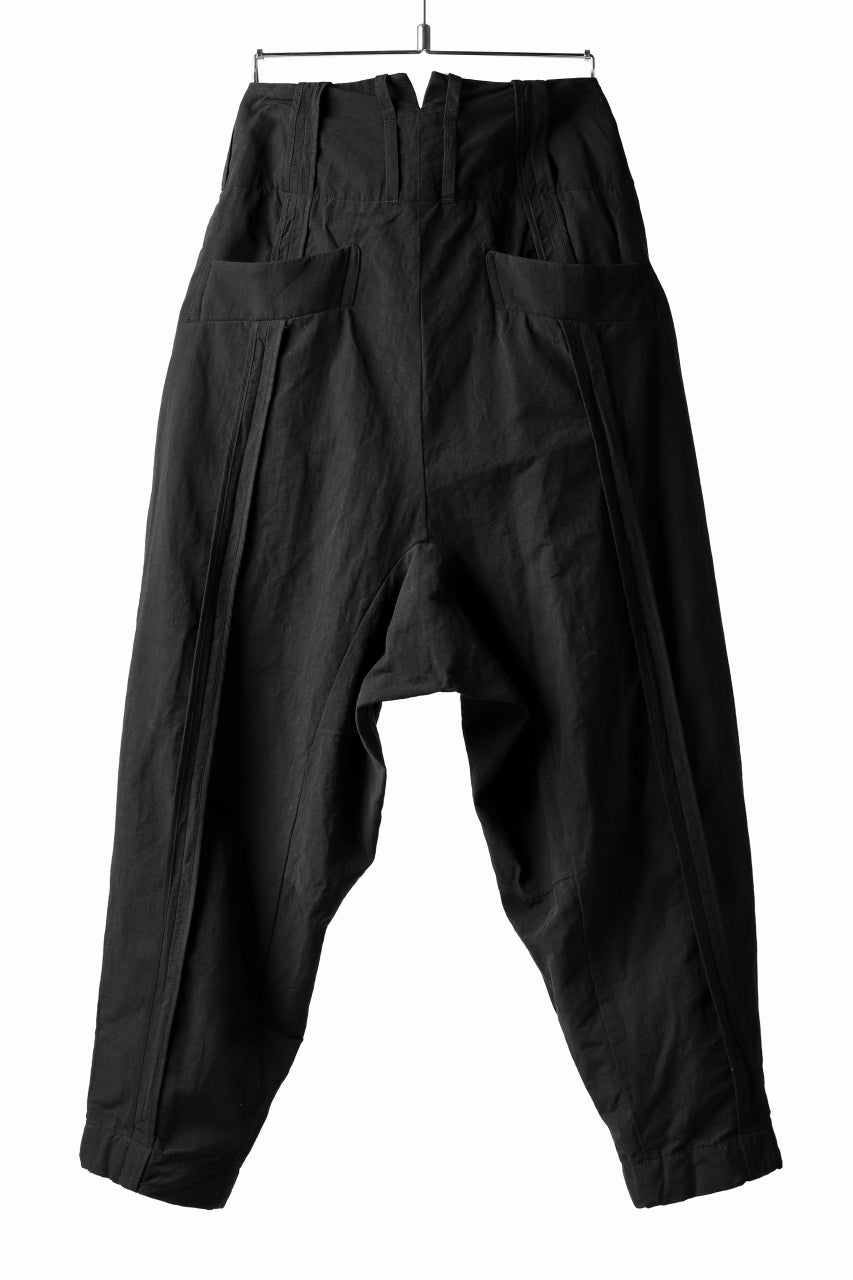 画像をギャラリービューアに読み込む, KLASICA SABRON(NW) WIDE TAPERED TROUSERS / TRI MIX HIGH DENSITY PLAIN (BLACK)