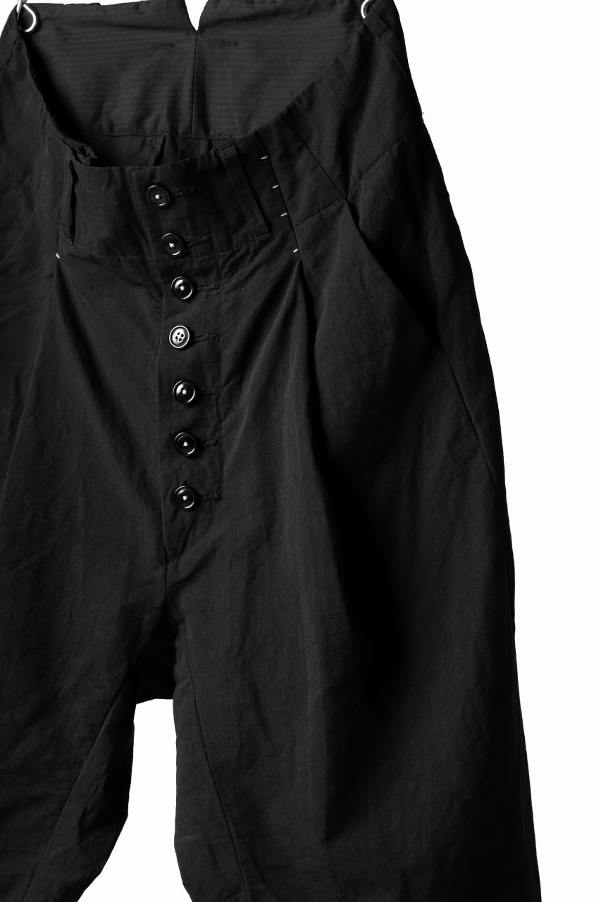 画像をギャラリービューアに読み込む, KLASICA SABRON(NW) WIDE TAPERED TROUSERS / TRI MIX HIGH DENSITY PLAIN (BLACK)