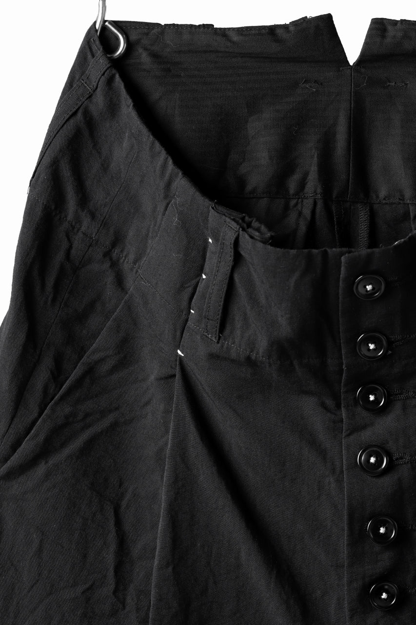 画像をギャラリービューアに読み込む, KLASICA SABRON(NW) WIDE TAPERED TROUSERS / TRI MIX HIGH DENSITY PLAIN (BLACK)