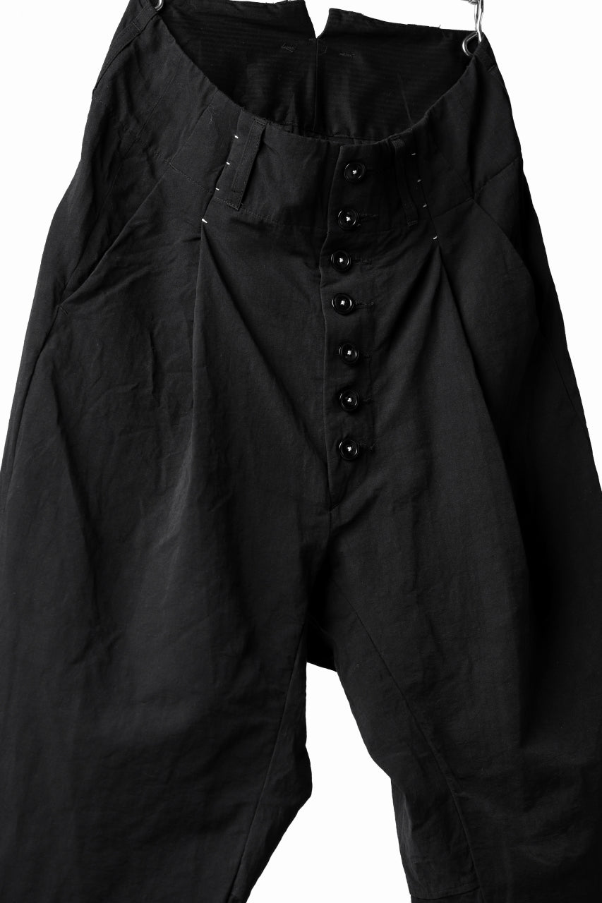 画像をギャラリービューアに読み込む, KLASICA SABRON(NW) WIDE TAPERED TROUSERS / TRI MIX HIGH DENSITY PLAIN (BLACK)