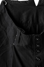 画像をギャラリービューアに読み込む, KLASICA SABRON(NW) WIDE TAPERED TROUSERS / TRI MIX HIGH DENSITY PLAIN (BLACK)
