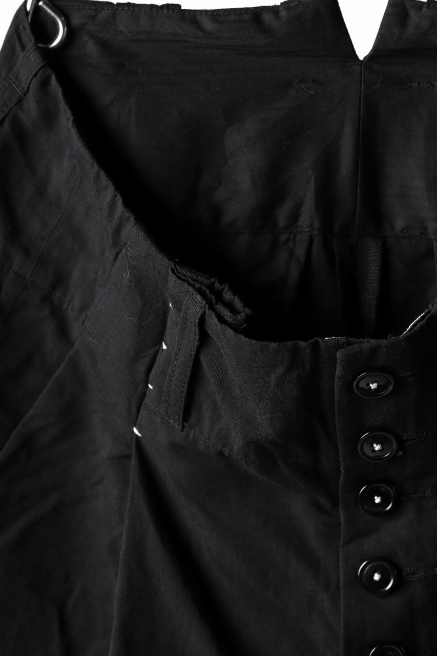 画像をギャラリービューアに読み込む, KLASICA SABRON(NW) WIDE TAPERED TROUSERS / TRI MIX HIGH DENSITY PLAIN (BLACK)