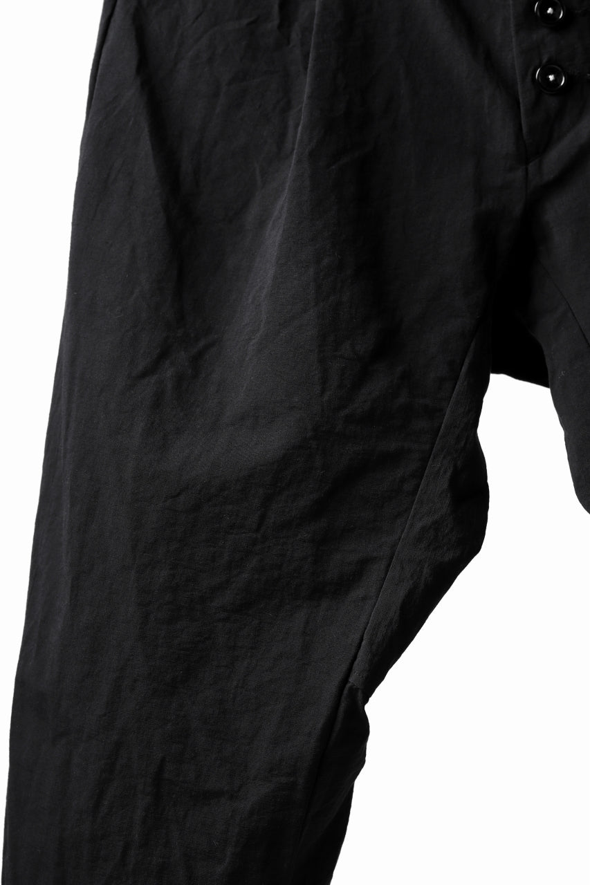画像をギャラリービューアに読み込む, KLASICA SABRON(NW) WIDE TAPERED TROUSERS / TRI MIX HIGH DENSITY PLAIN (BLACK)