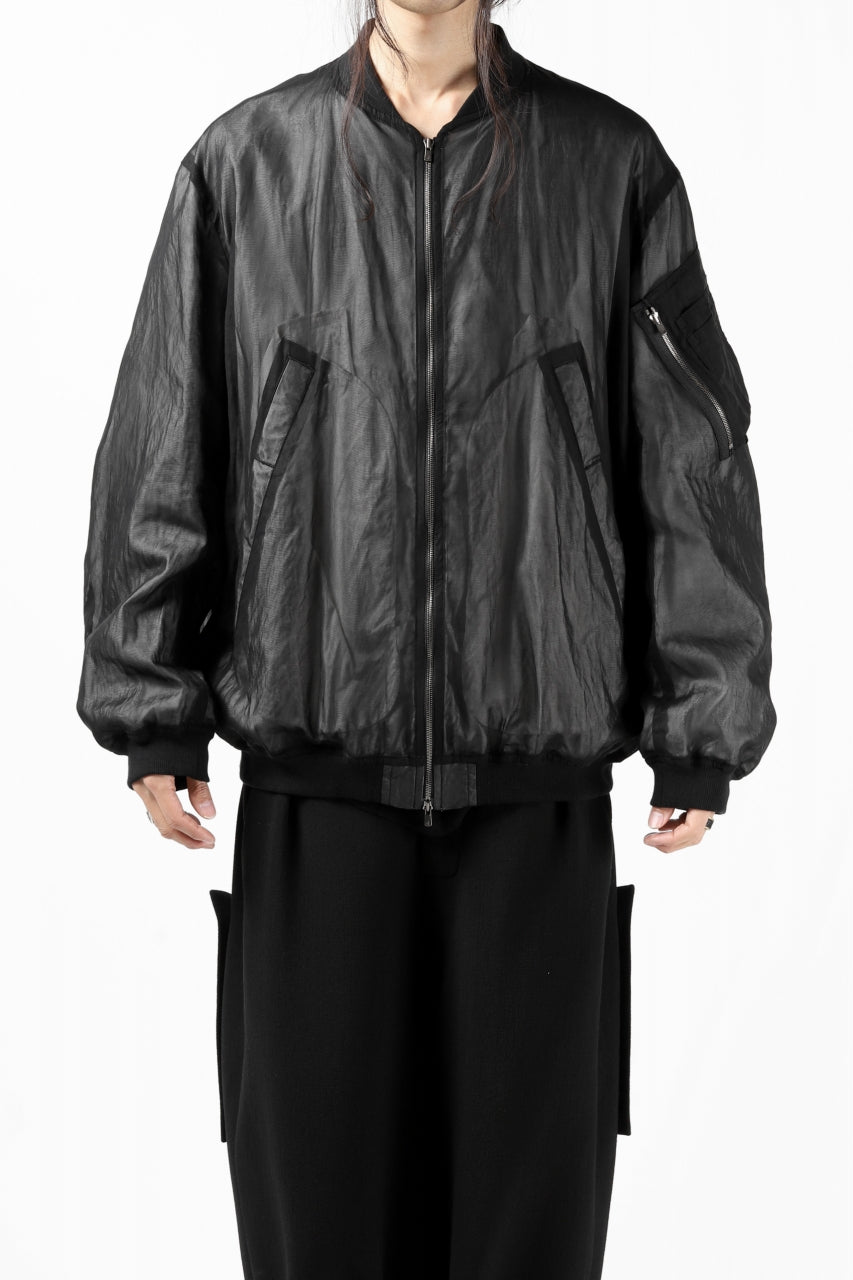 Load image into Gallery viewer, KLASICA FLIGHT PC-1 JACKET / TRANSLUCENT ORGANDY (BLACK)