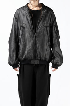 Load image into Gallery viewer, KLASICA FLIGHT PC-1 JACKET / TRANSLUCENT ORGANDY (BLACK)