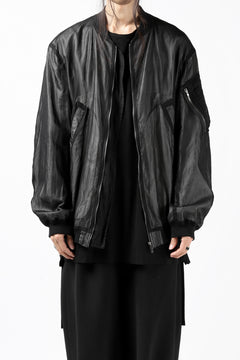 Load image into Gallery viewer, KLASICA FLIGHT PC-1 JACKET / TRANSLUCENT ORGANDY (BLACK)