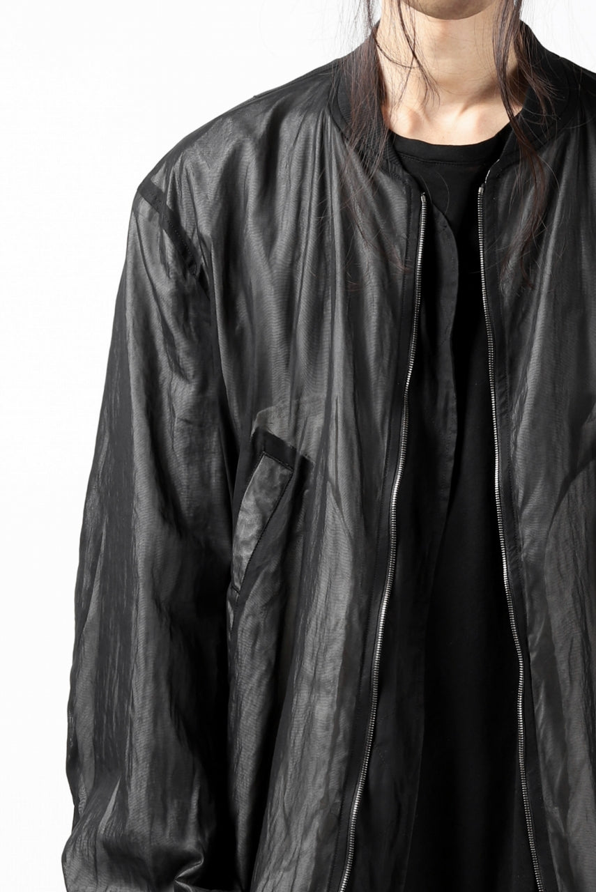 Load image into Gallery viewer, KLASICA FLIGHT PC-1 JACKET / TRANSLUCENT ORGANDY (BLACK)