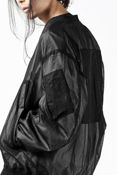 Load image into Gallery viewer, KLASICA FLIGHT PC-1 JACKET / TRANSLUCENT ORGANDY (BLACK)