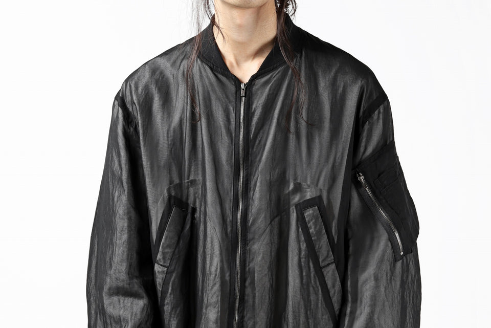 Load image into Gallery viewer, KLASICA FLIGHT PC-1 JACKET / TRANSLUCENT ORGANDY (BLACK)