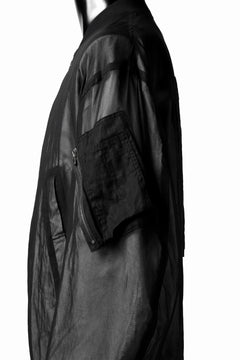 Load image into Gallery viewer, KLASICA FLIGHT PC-1 JACKET / TRANSLUCENT ORGANDY (BLACK)