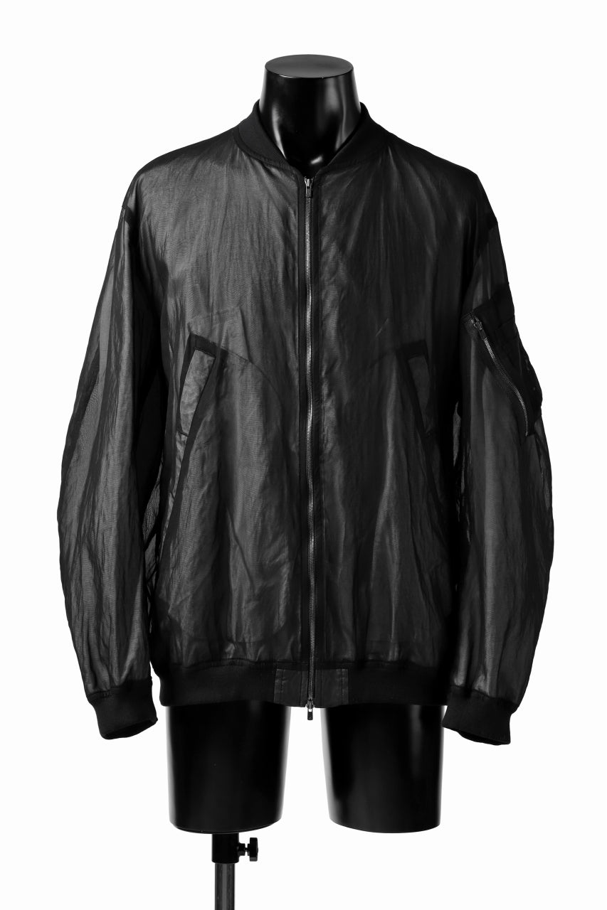 Load image into Gallery viewer, KLASICA FLIGHT PC-1 JACKET / TRANSLUCENT ORGANDY (BLACK)