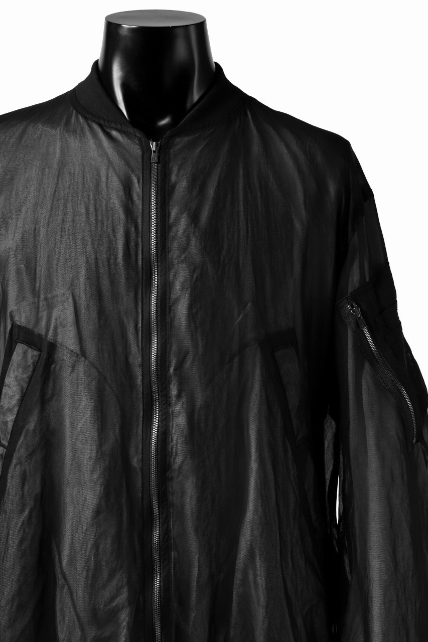 Load image into Gallery viewer, KLASICA FLIGHT PC-1 JACKET / TRANSLUCENT ORGANDY (BLACK)