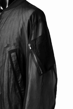 Load image into Gallery viewer, KLASICA FLIGHT PC-1 JACKET / TRANSLUCENT ORGANDY (BLACK)