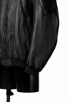 Load image into Gallery viewer, KLASICA FLIGHT PC-1 JACKET / TRANSLUCENT ORGANDY (BLACK)