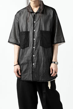 Load image into Gallery viewer, KLASICA SH-33(edit.2) 2 LAYERED SHIRT / TRANSLUCENT ORGANDY (BLACK)