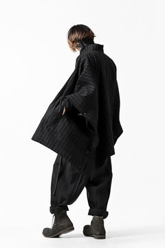 画像をギャラリービューアに読み込む, KLASICA MARGOT PONCHO COAT / WOOL FLANNEL (VINTAGE STRIPE)