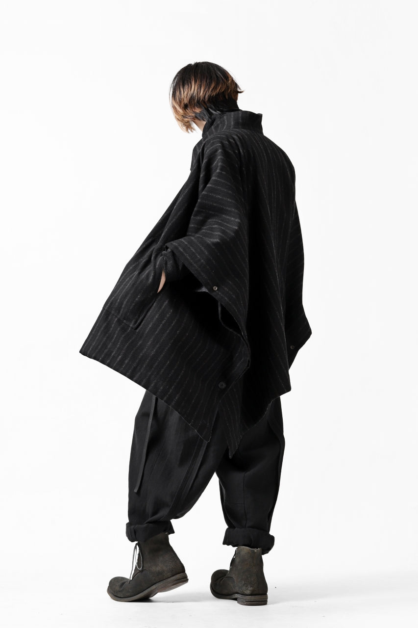 Load image into Gallery viewer, KLASICA SABRON WIDE TAPERED TROUSERS / MONOTONE HOUND TOOTH (BLACK)