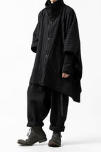 Load image into Gallery viewer, KLASICA SABRON WIDE TAPERED TROUSERS / MONOTONE HOUND TOOTH (BLACK)