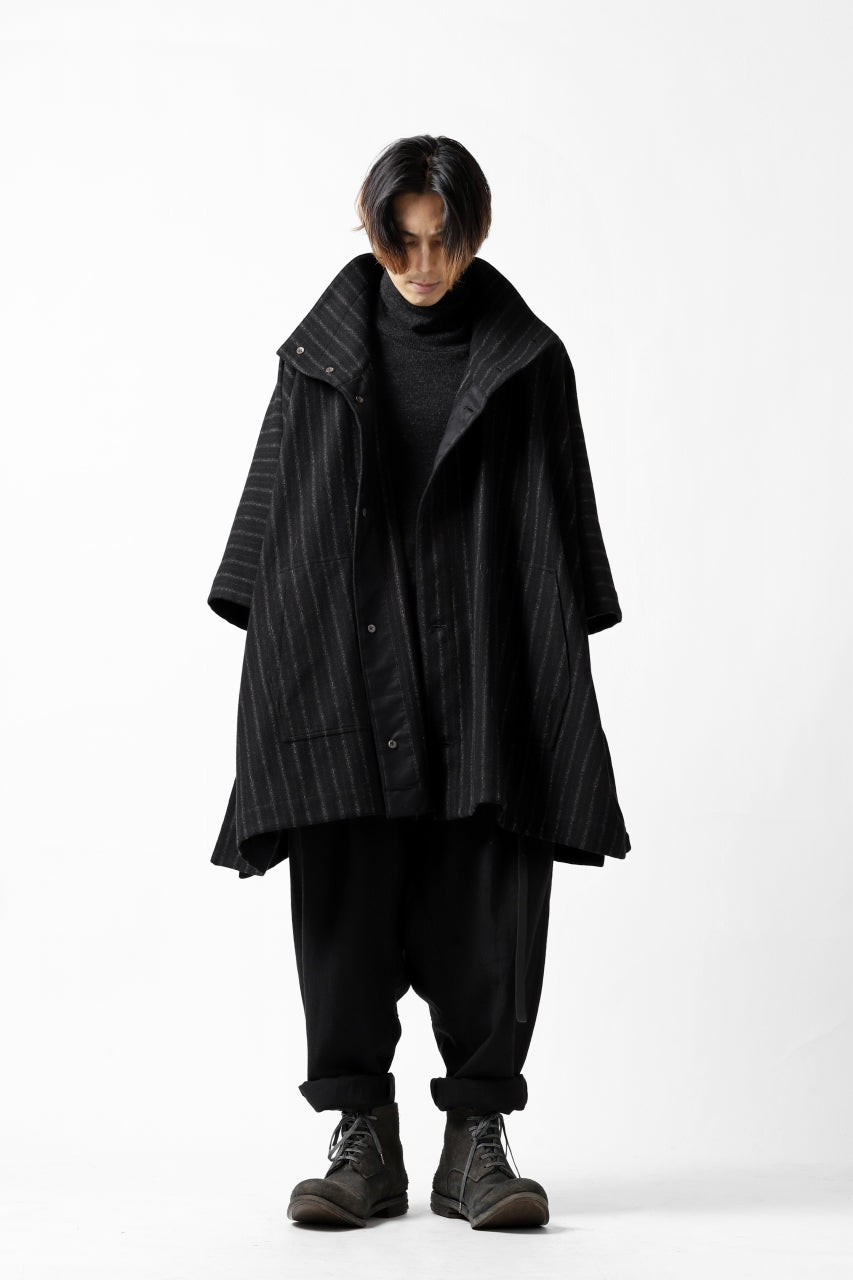 Load image into Gallery viewer, KLASICA SABRON WIDE TAPERED TROUSERS / MONOTONE HOUND TOOTH (BLACK)