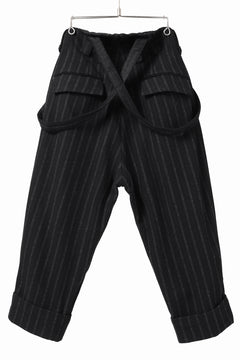 画像をギャラリービューアに読み込む, KLASICA BARREL SUSPENDER TROUSERS / WOOL FLANNEL (VINTAGE STRIPE)