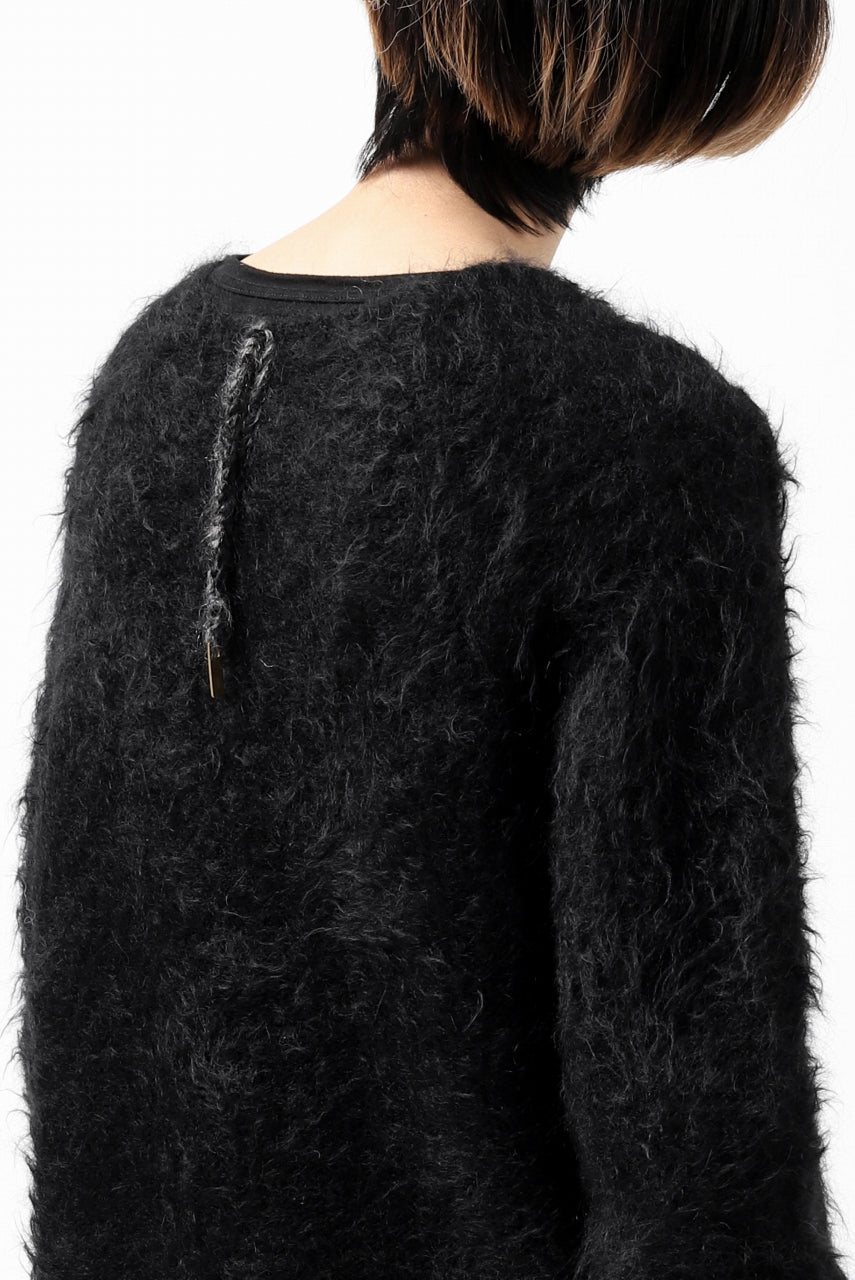Load image into Gallery viewer, KLASICA BLIND MOHAIR KNIT SWEATER / FLUFFY 3.5G (BLACK)