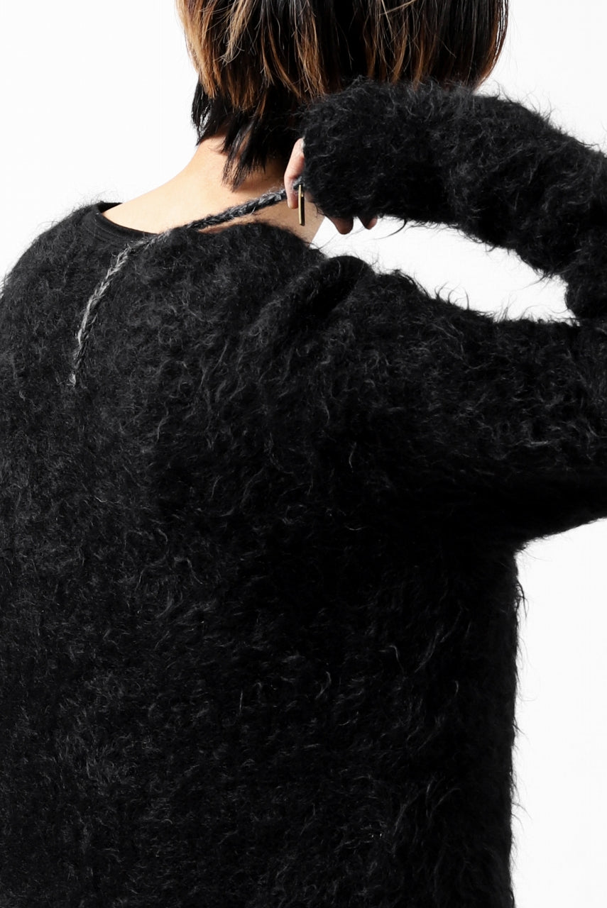 Load image into Gallery viewer, KLASICA BLIND MOHAIR KNIT SWEATER / FLUFFY 3.5G (BLACK)