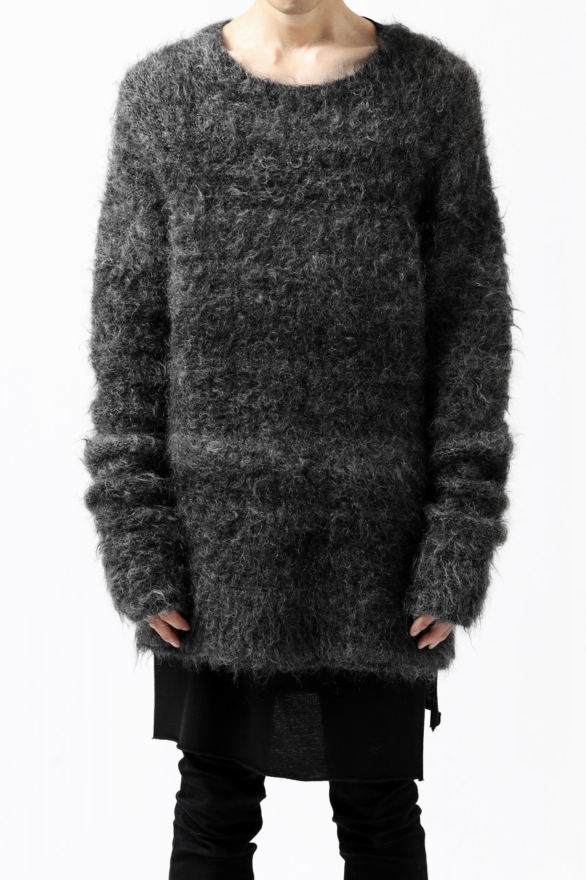 画像をギャラリービューアに読み込む, KLASICA BLIND MOHAIR KNIT SWEATER / FLUFFY 3.5G (MIX GREY)