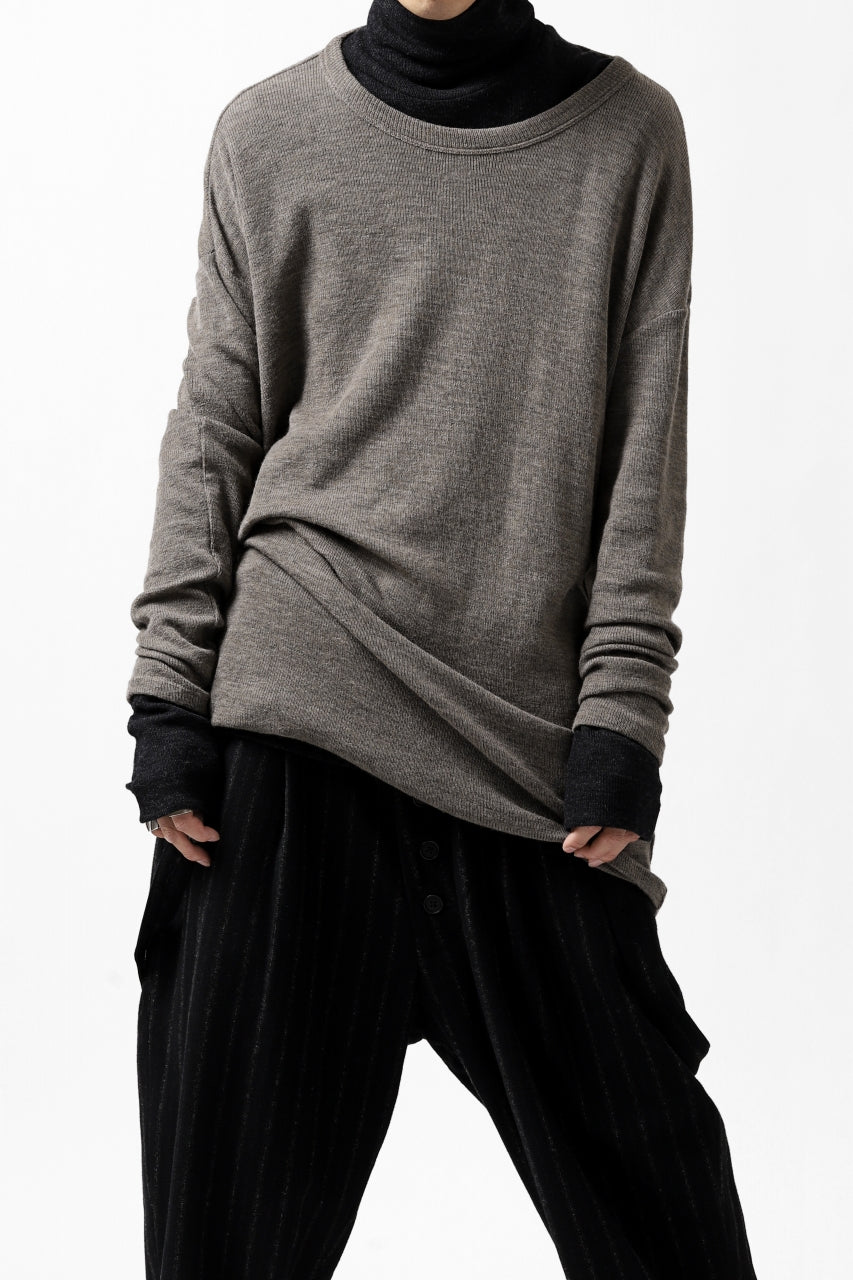 Load image into Gallery viewer, KLASICA ASLEEP CREW NECK KNIT SWEATER / WEANER WOOL RIB (FAWN)