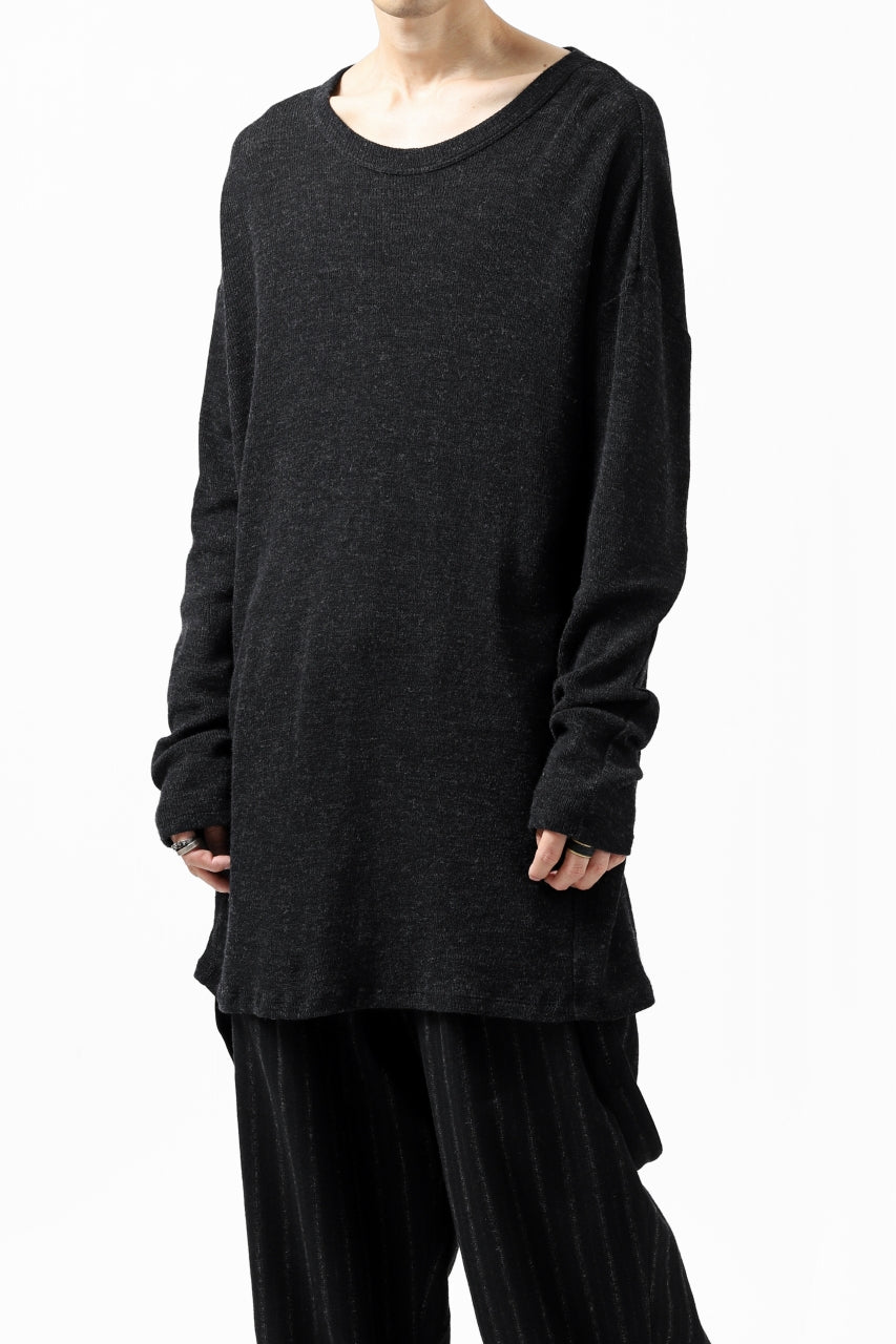 Load image into Gallery viewer, KLASICA ASLEEP CREW NECK KNIT SWEATER / WEANER WOOL RIB (SHADOW)