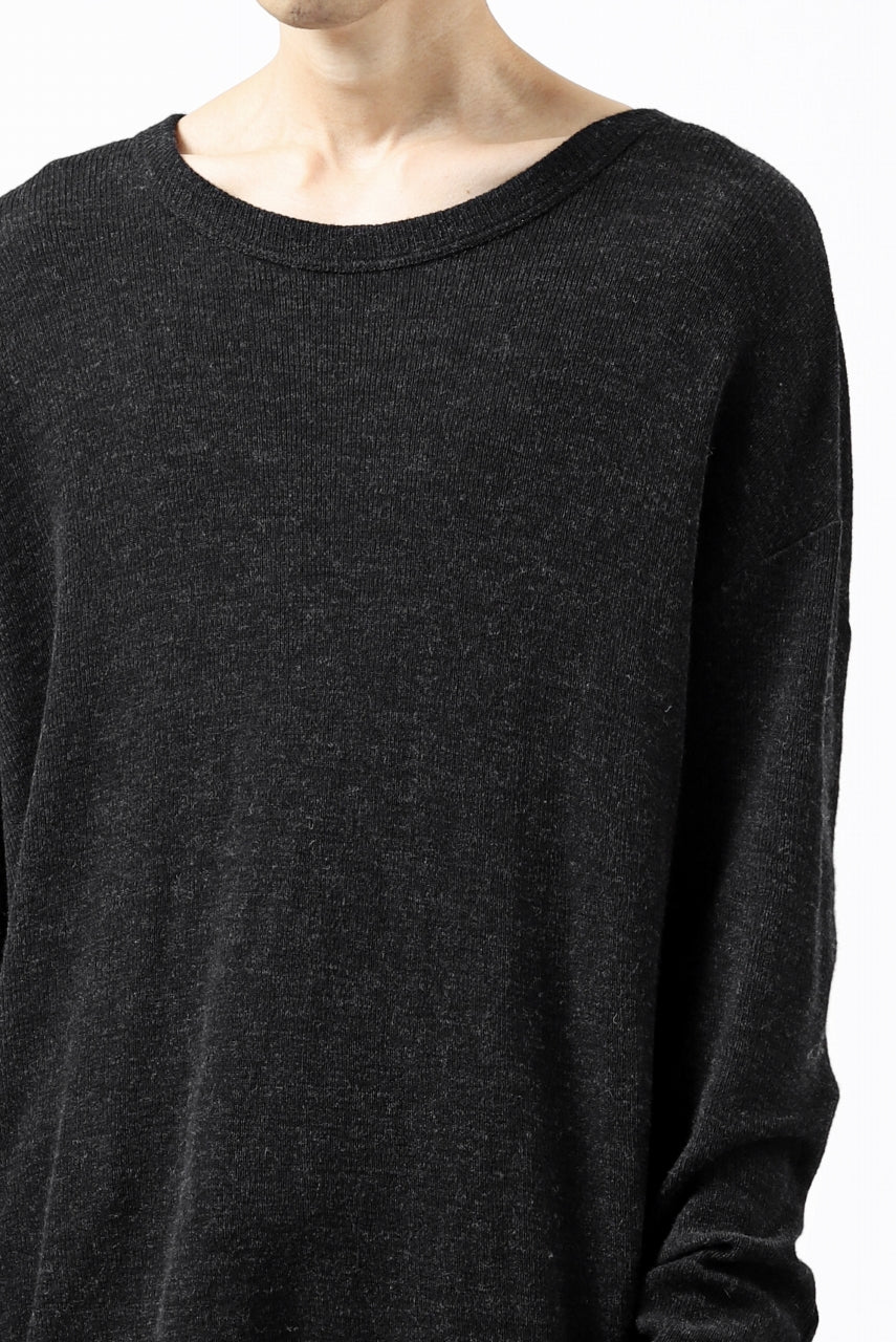 Load image into Gallery viewer, KLASICA ASLEEP CREW NECK KNIT SWEATER / WEANER WOOL RIB (SHADOW)