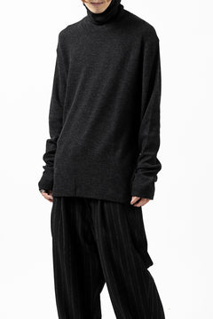 画像をギャラリービューアに読み込む, KLASICA SMOKE TURTLE NECK KNIT SWEATER / WEANER WOOL RIB (SHADOW)