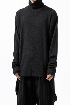 画像をギャラリービューアに読み込む, KLASICA SMOKE TURTLE NECK KNIT SWEATER / WEANER WOOL RIB (SHADOW)