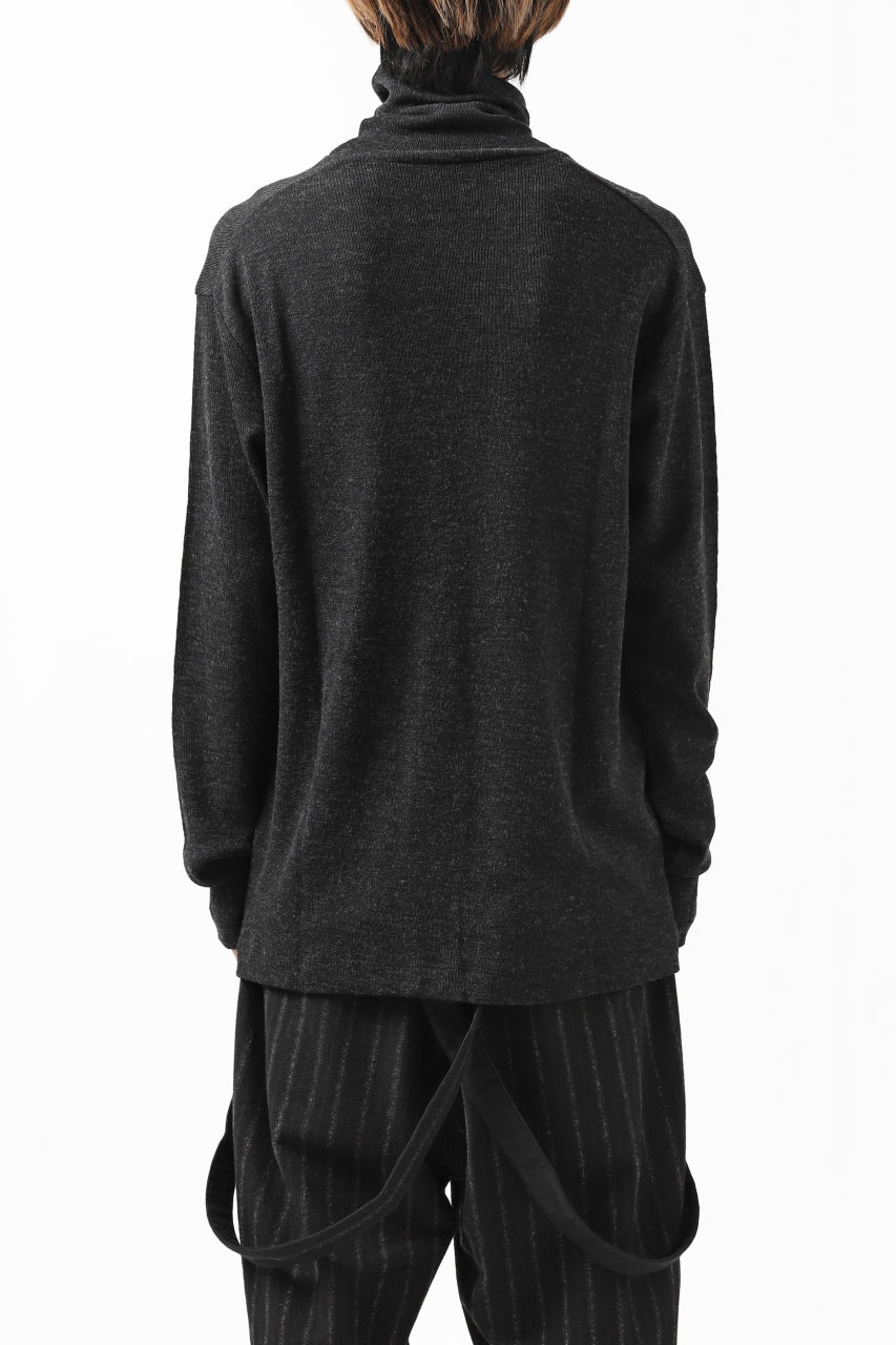 画像をギャラリービューアに読み込む, KLASICA SMOKE TURTLE NECK KNIT SWEATER / WEANER WOOL RIB (SHADOW)
