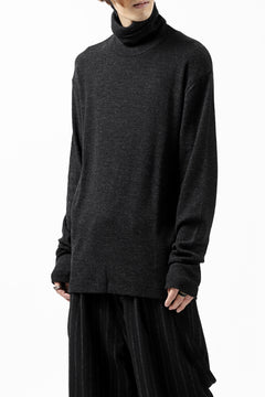 画像をギャラリービューアに読み込む, KLASICA SMOKE TURTLE NECK KNIT SWEATER / WEANER WOOL RIB (SHADOW)