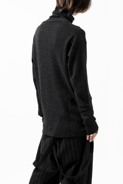 画像をギャラリービューアに読み込む, KLASICA SMOKE TURTLE NECK KNIT SWEATER / WEANER WOOL RIB (SHADOW)