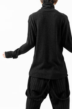 画像をギャラリービューアに読み込む, KLASICA SMOKE TURTLE NECK KNIT SWEATER / WEANER WOOL RIB (SHADOW)