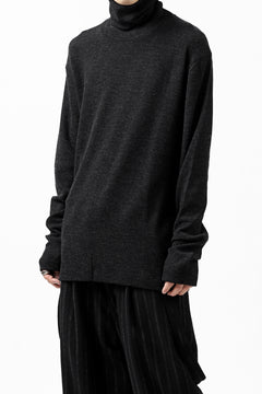 画像をギャラリービューアに読み込む, KLASICA SMOKE TURTLE NECK KNIT SWEATER / WEANER WOOL RIB (SHADOW)