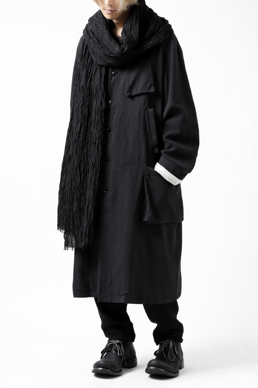 Load image into Gallery viewer, KLASICA GLACIER FLUFFY STOLE / SHRINK SILK (BLACK)