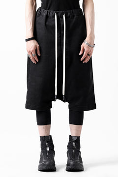 画像をギャラリービューアに読み込む, ISAMU KATAYAMA BACKLASH SARROUEL DENIM SHORTS / EXTREME STRETCH WASHER (BLACK)