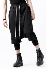 画像をギャラリービューアに読み込む, ISAMU KATAYAMA BACKLASH SARROUEL DENIM SHORTS / EXTREME STRETCH WASHER (BLACK)