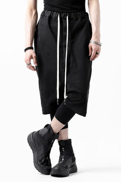 画像をギャラリービューアに読み込む, ISAMU KATAYAMA BACKLASH SARROUEL DENIM SHORTS / EXTREME STRETCH WASHER (BLACK)