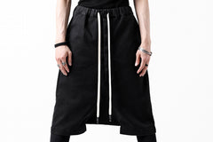 画像をギャラリービューアに読み込む, ISAMU KATAYAMA BACKLASH SARROUEL DENIM SHORTS / EXTREME STRETCH WASHER (BLACK)