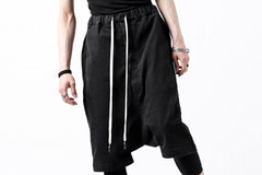 画像をギャラリービューアに読み込む, ISAMU KATAYAMA BACKLASH SARROUEL DENIM SHORTS / EXTREME STRETCH WASHER (BLACK)